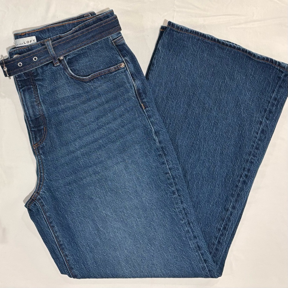 LOFT Wide Leg High Waist Jeans Size 12